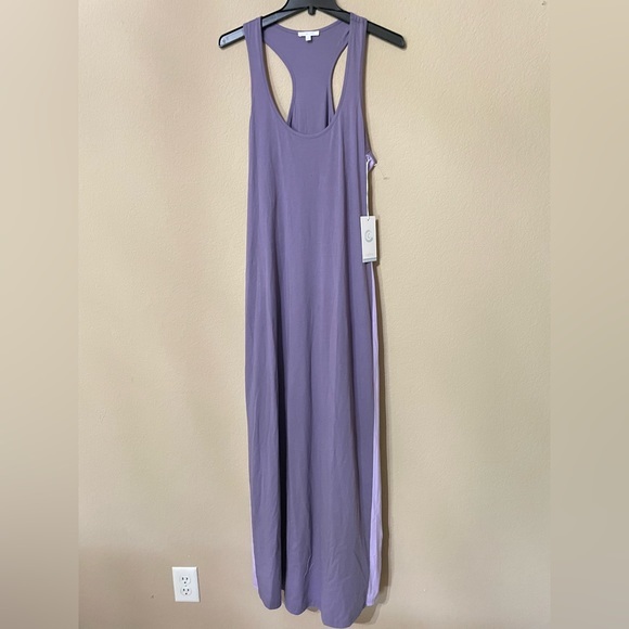 JOHNNY WAS CALME Purple Racer Back Knit Maxi Dress - Picture 2 of 7